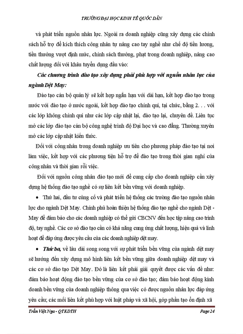 image for page Đào tạo và phát triển nguồn nhân lực ngành dệt may Việt Nam thực trạng và giải pháp