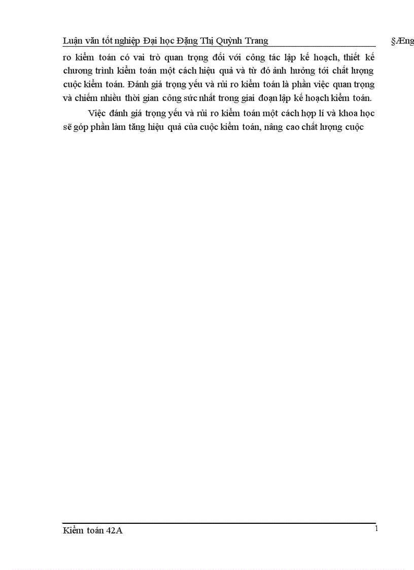 image for page Hoa n thiê n quy tri nh đa nh gia tro ng yê u va ru i ro kiê m toa n trong kiê m toa n BCTC do Công ty cô phâ n Kiê m toa n va Tư vâ n thư c hiê n