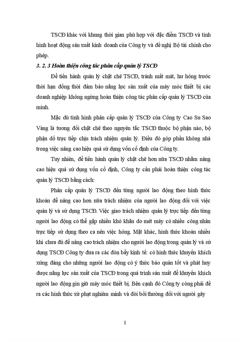 image for page Một số giải pháp chủ yếu nhằm góp phần nâng cao hiệu quả sử dụng vốn cố định ở Công ty Cao Su Sao Vàng 1