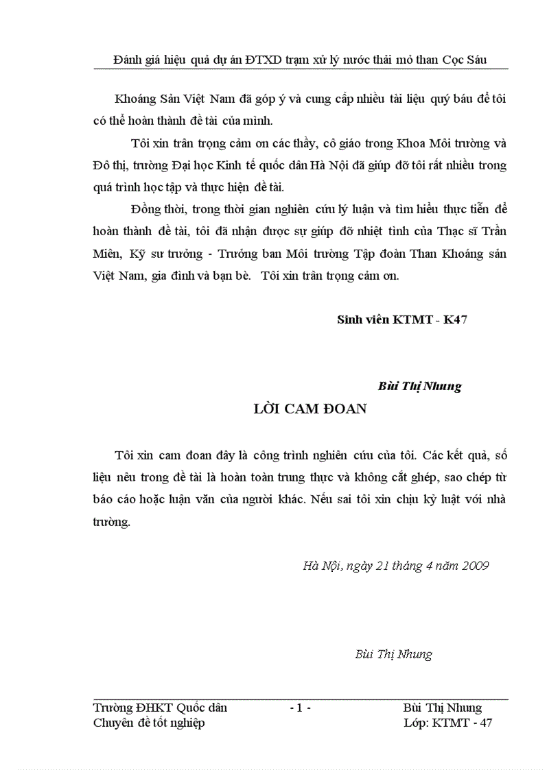 image for page Đánh giá hiệu quả dự án đầu tư xây dựng Trạm xử lý nước thải mỏ than Cọc Sáu 1