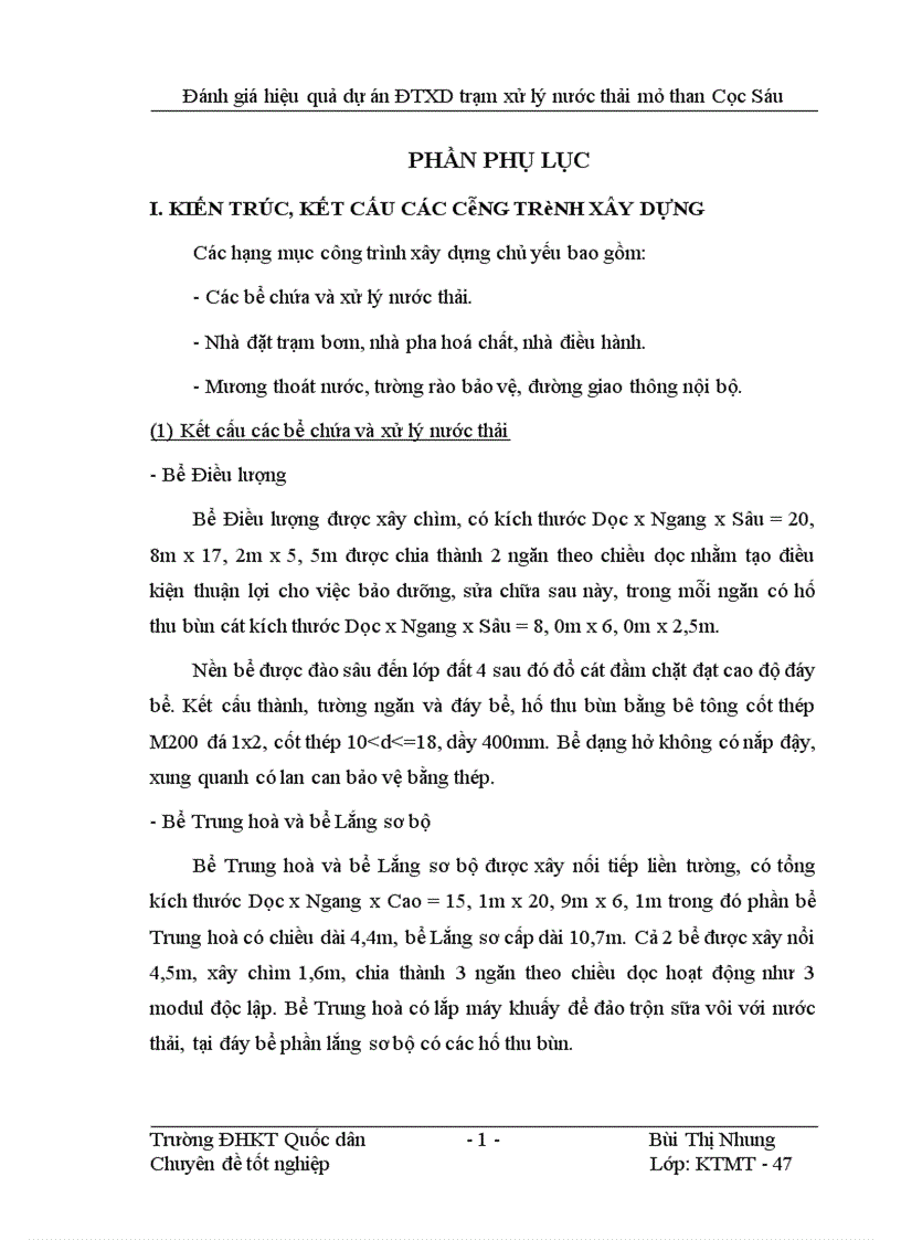 image for page Đánh giá hiệu quả dự án đầu tư xây dựng Trạm xử lý nước thải mỏ than Cọc Sáu 1