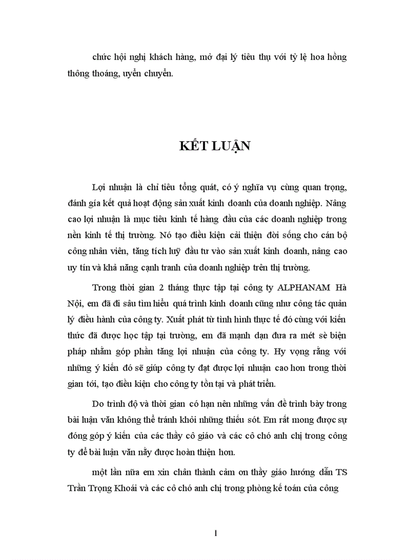 image for page Lợi nhuận và biện pháp chủ yếu góp phần tăng lợi nhuận của Công ty TNHH ALPHANAM Hà Nội 1