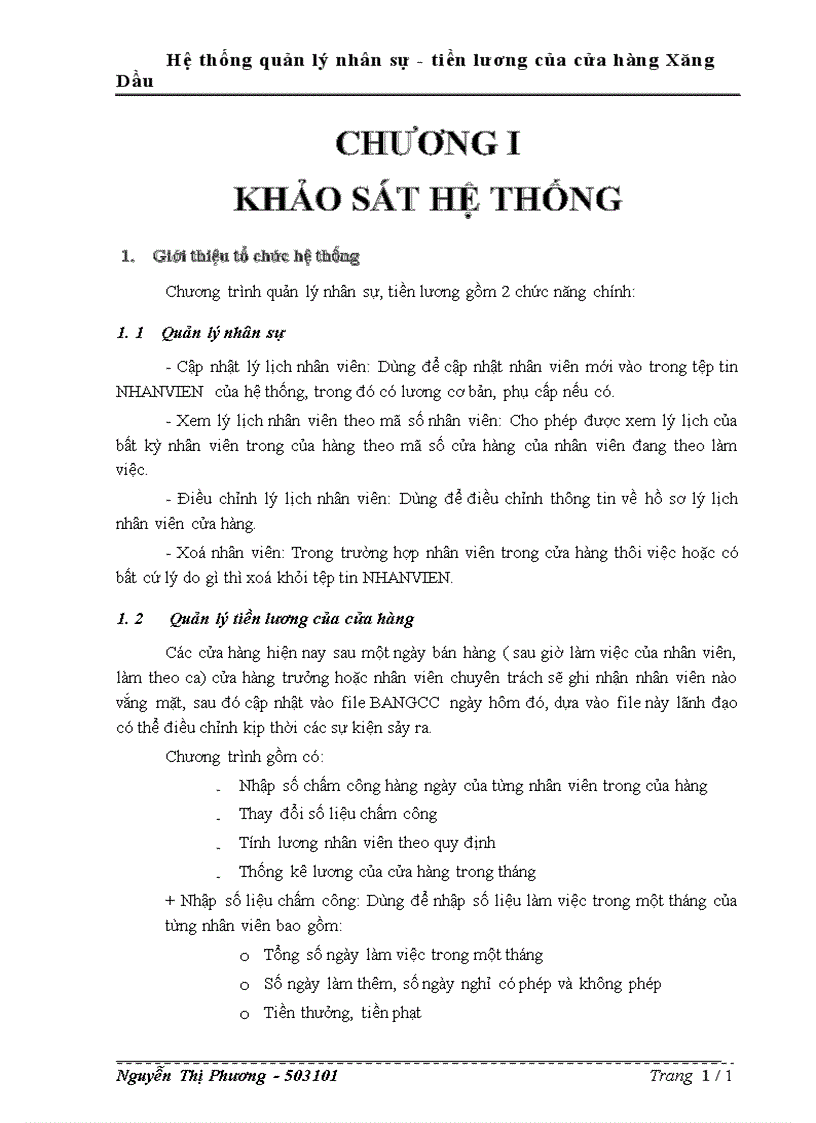 image for page Hệ thống quản lý nhân sự tiền lương của cửa hàng Xăng Dầu 1