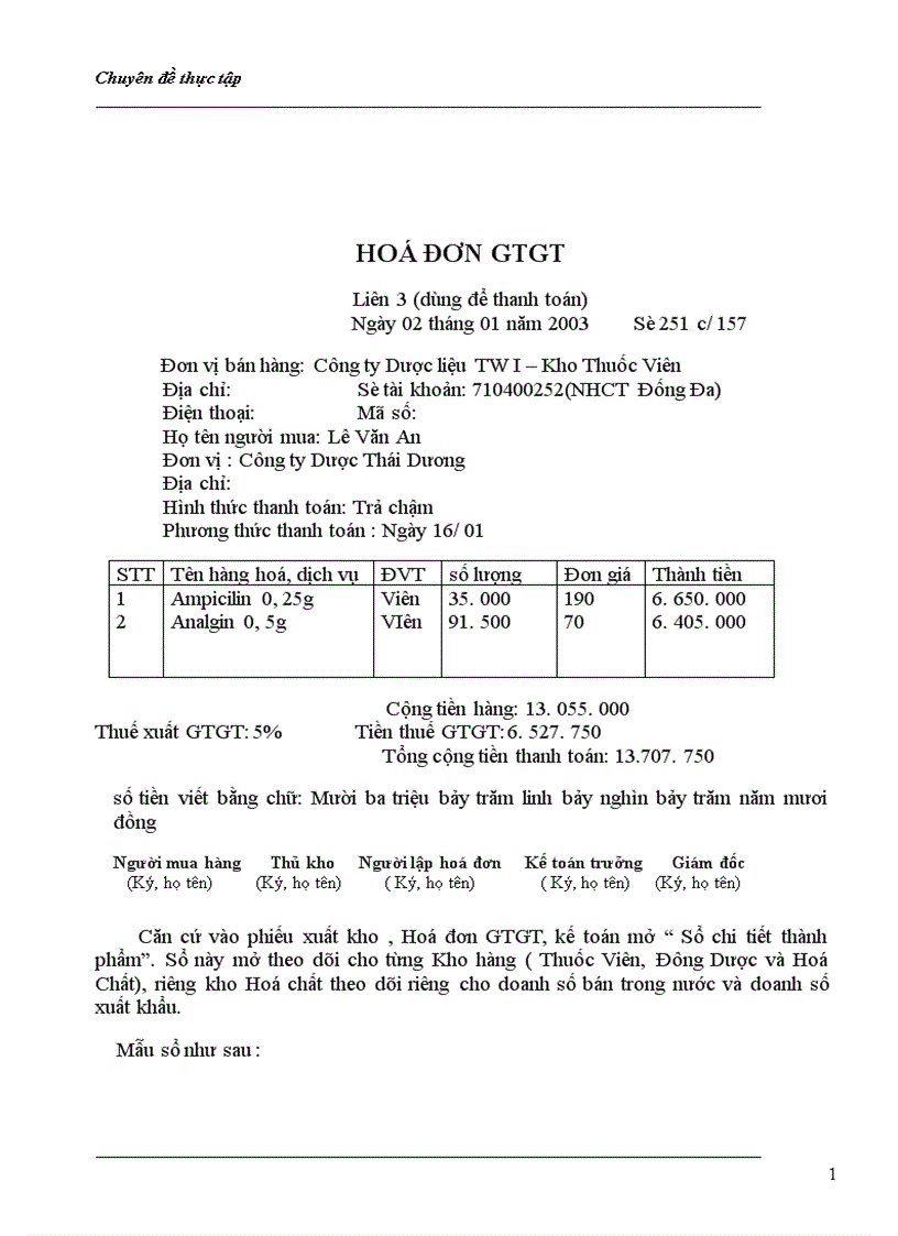 image for page Hoàn thiện công tác kế toán thành phẩm tiêu thụ thành phẩm và xác định kết quả kinh doanh ở Công ty Dược liệu TW I 1
