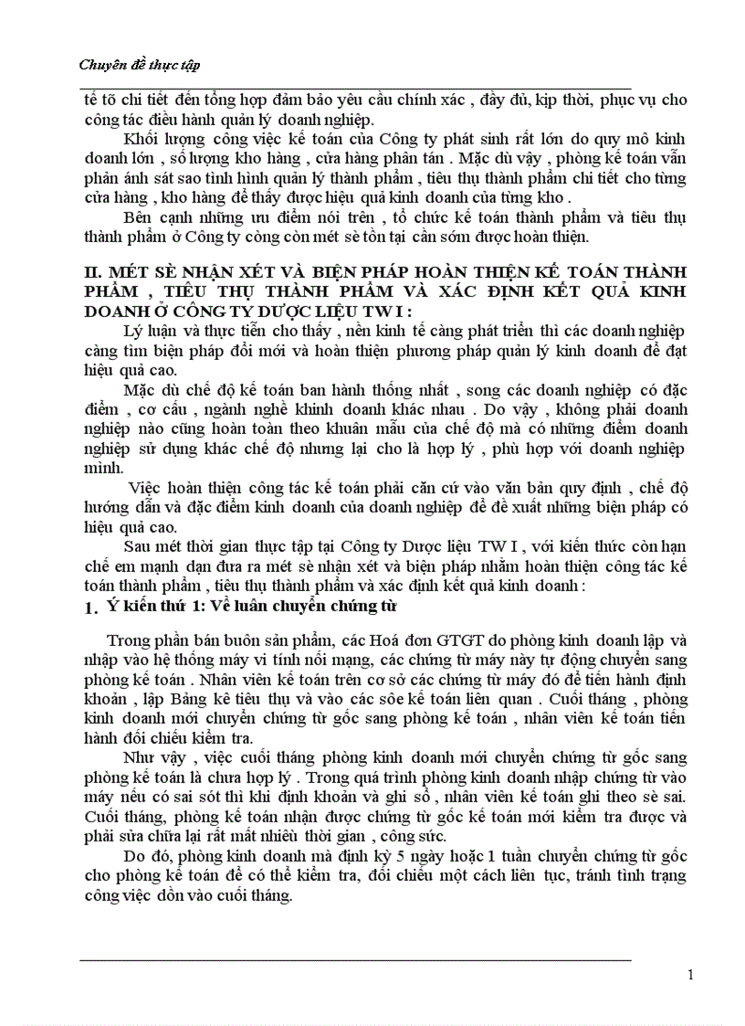 image for page Hoàn thiện công tác kế toán thành phẩm tiêu thụ thành phẩm và xác định kết quả kinh doanh ở Công ty Dược liệu TW I 1