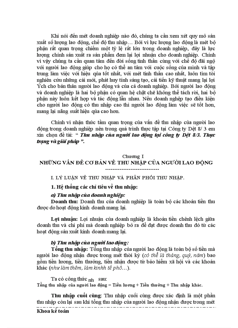 image for page Thu nhập của người lao động tại công ty Dệt 8 3 Thực trạng và giải pháp