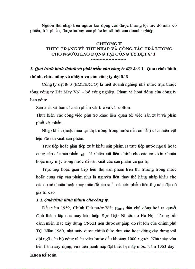 image for page Thu nhập của người lao động tại công ty Dệt 8 3 Thực trạng và giải pháp