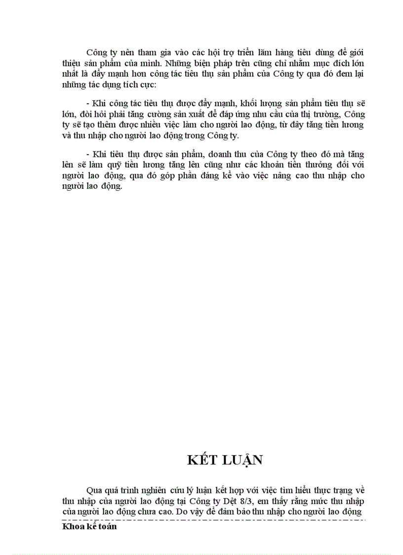 image for page Thu nhập của người lao động tại công ty Dệt 8 3 Thực trạng và giải pháp