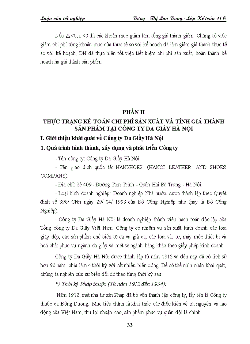 image for page Hoàn thiện hạch toán chi phí sản xuất và tính giá thành sản phẩm tại Công ty Da Giầy Hà Nội 1