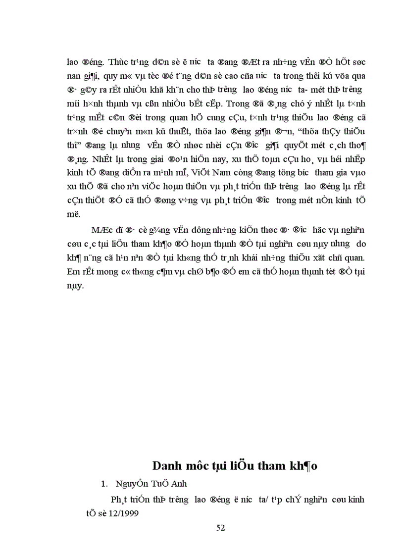 image for page Thực trạng dân số Việt Nam và ảnh hưởng của nó tới thị trường lao động trong tiến trình hội nhập kinh tế l