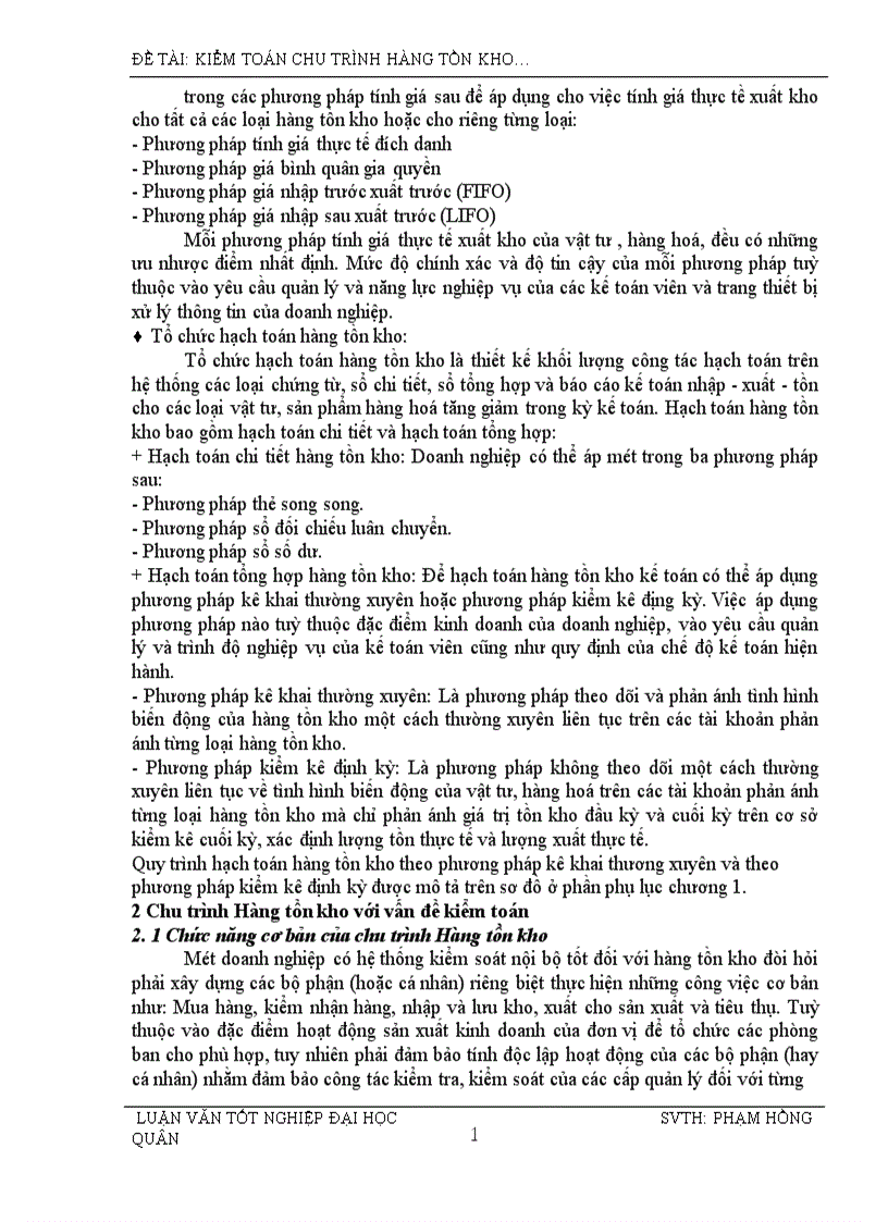 image for page Kiểm toán chu trình hàng tồn kho trong kiểm toán báo cáo tài chính do công ty Kiểm toán và Kế toán thực hiện 1