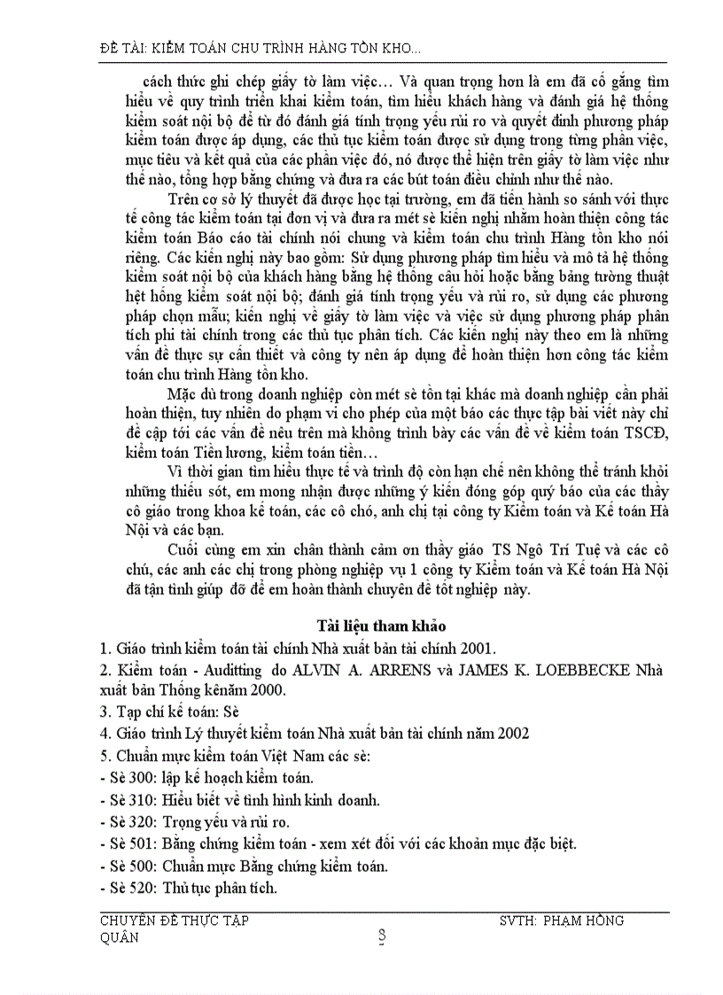 image for page Kiểm toán chu trình hàng tồn kho trong kiểm toán báo cáo tài chính do công ty Kiểm toán và Kế toán thực hiện 1