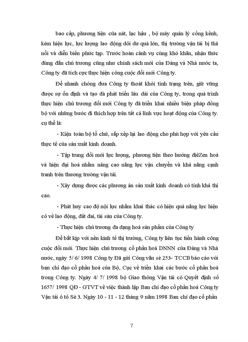 image for page Tiến trình Cổ phần hóa Công ty Vận tải ô tô số 3 Cục Đường bộ Việt Nam thuộc Bộ Giao thông Vận tải Những bài học kinh nghiệm rút ta