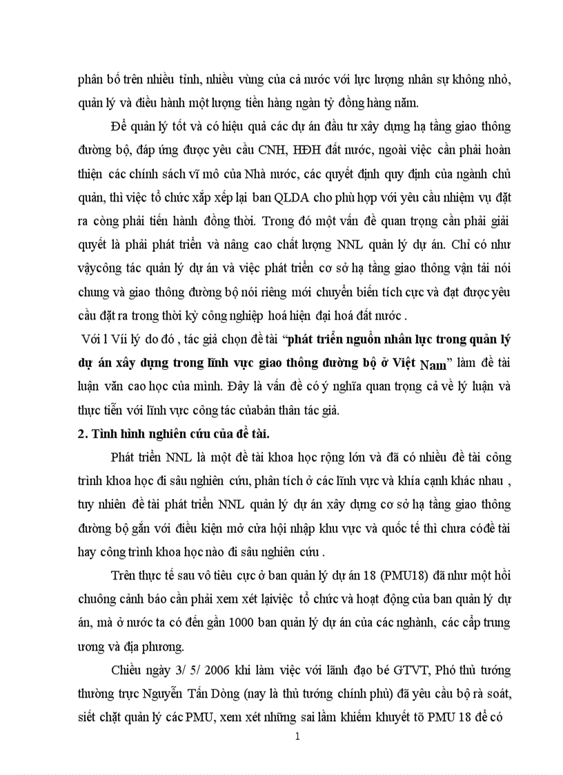 image for page phát triển nguồn nhân lực trong quản lý dự án xây dựng trong lĩnh vực giao thông đường bộ ở Việt Nam làm đề tài luận văn cao học của mình