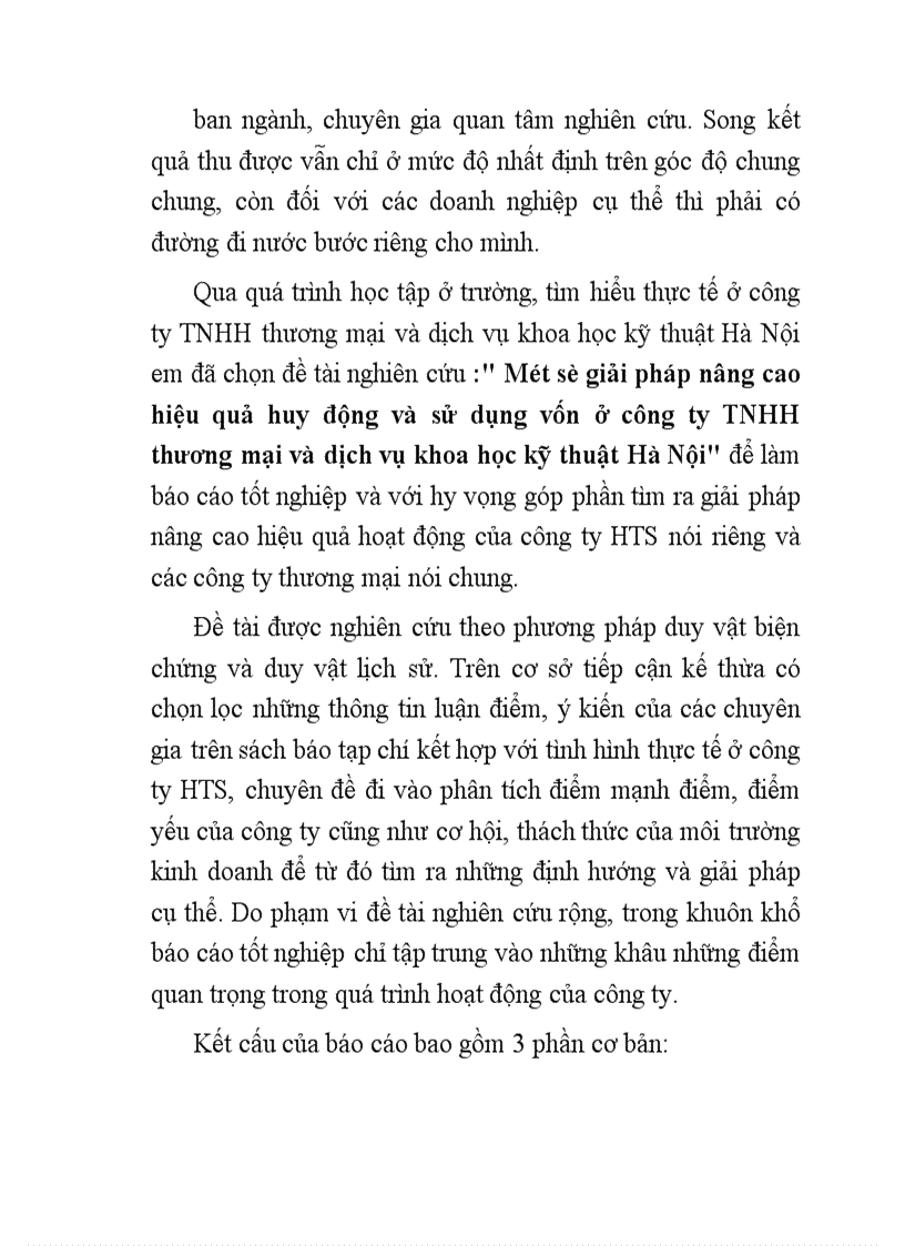 image for page Một số giải pháp nâng cao hiệu quả huy động và sử dụng vốn ở công ty TNHH thương mại và dịch vụ khoa học kỹ thuật Hà Nội