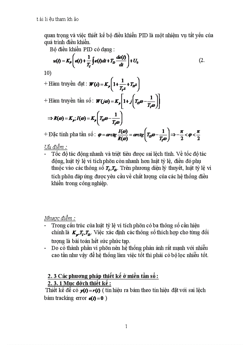 image for page Thiết kế hệ thống trong miền tần số