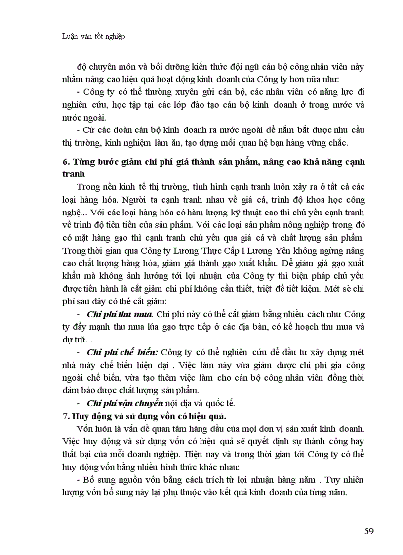 image for page Thực trạng và biện pháp thúc đẩy hoạt động xuất khẩu gạo ở Công ty Lương Thực Cấp I Lương Yên