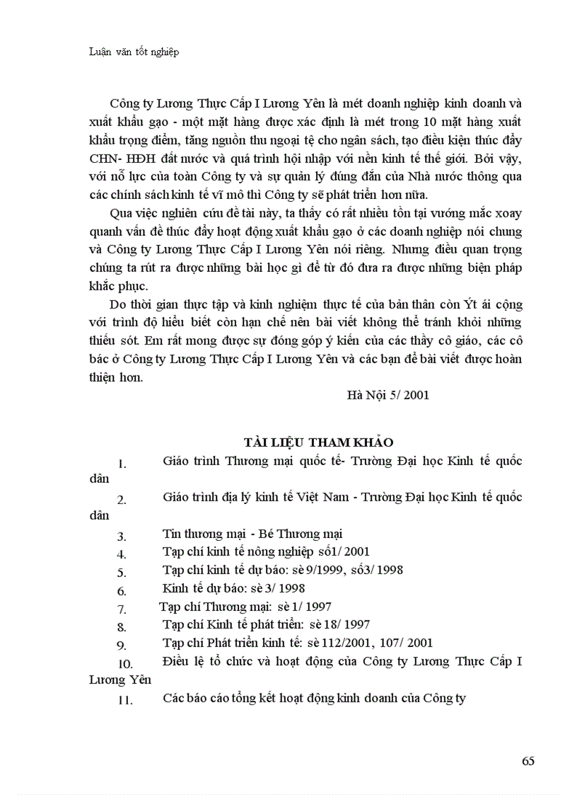 image for page Thực trạng và biện pháp thúc đẩy hoạt động xuất khẩu gạo ở Công ty Lương Thực Cấp I Lương Yên