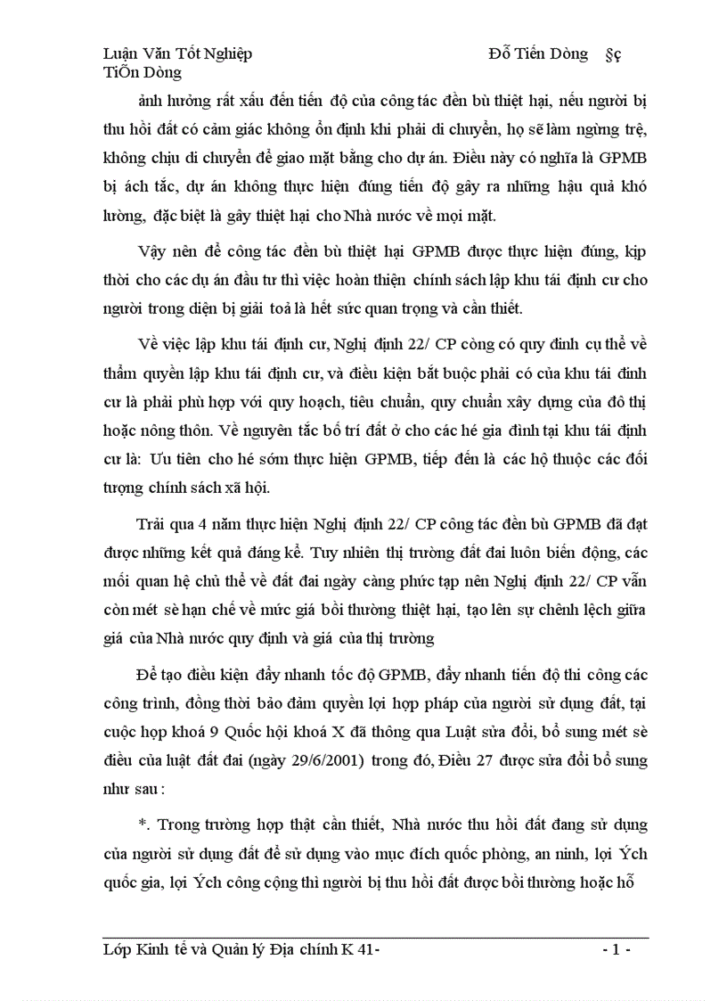 image for page Hoàn thiện chính sách và phương thức đền bù thiệt hại khi Nhà nước thu hồi đất trên địa bàn Thành phố Hà Nội