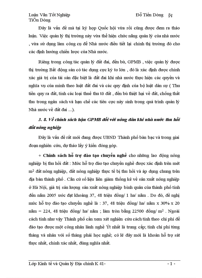 image for page Hoàn thiện chính sách và phương thức đền bù thiệt hại khi Nhà nước thu hồi đất trên địa bàn Thành phố Hà Nội