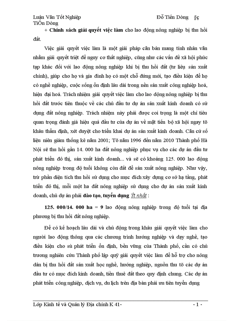 image for page Hoàn thiện chính sách và phương thức đền bù thiệt hại khi Nhà nước thu hồi đất trên địa bàn Thành phố Hà Nội