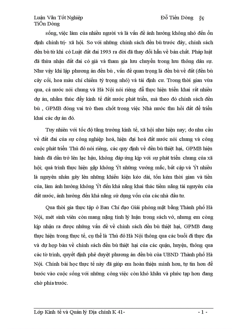 image for page Hoàn thiện chính sách và phương thức đền bù thiệt hại khi Nhà nước thu hồi đất trên địa bàn Thành phố Hà Nội