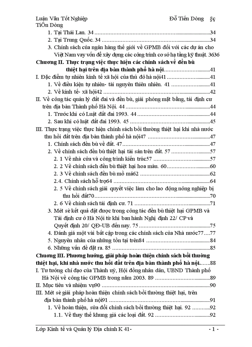 image for page Hoàn thiện chính sách và phương thức đền bù thiệt hại khi Nhà nước thu hồi đất trên địa bàn Thành phố Hà Nội