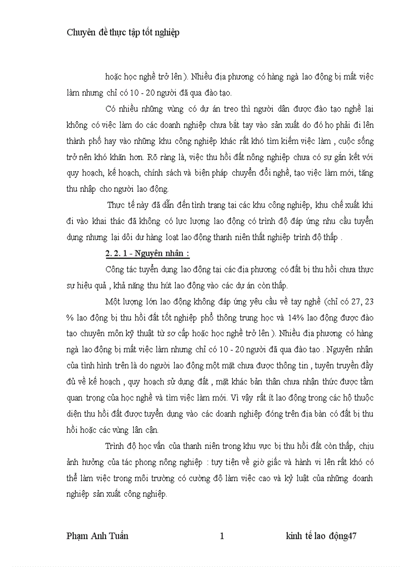 image for page Tạo việc làm cho thanh niên vùng bị thu hồi đất khu vực đồng bằng Bắc Bộ 1