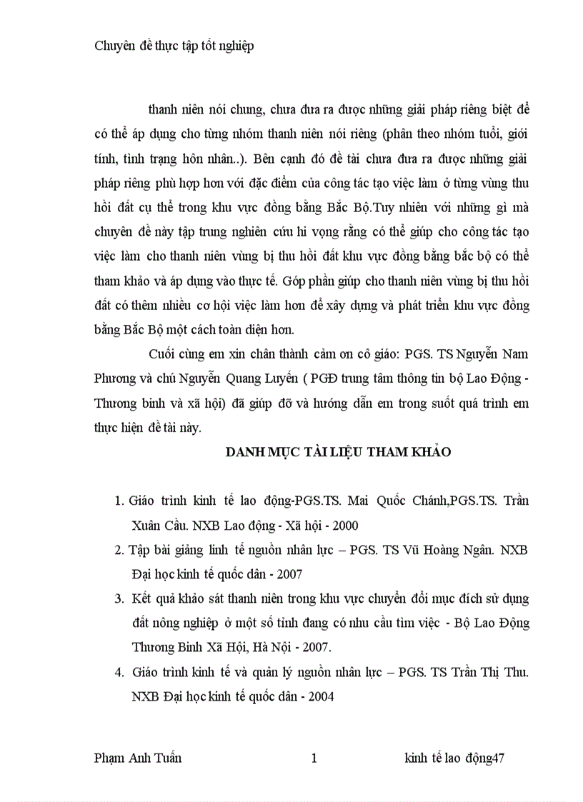 image for page Tạo việc làm cho thanh niên vùng bị thu hồi đất khu vực đồng bằng Bắc Bộ 1