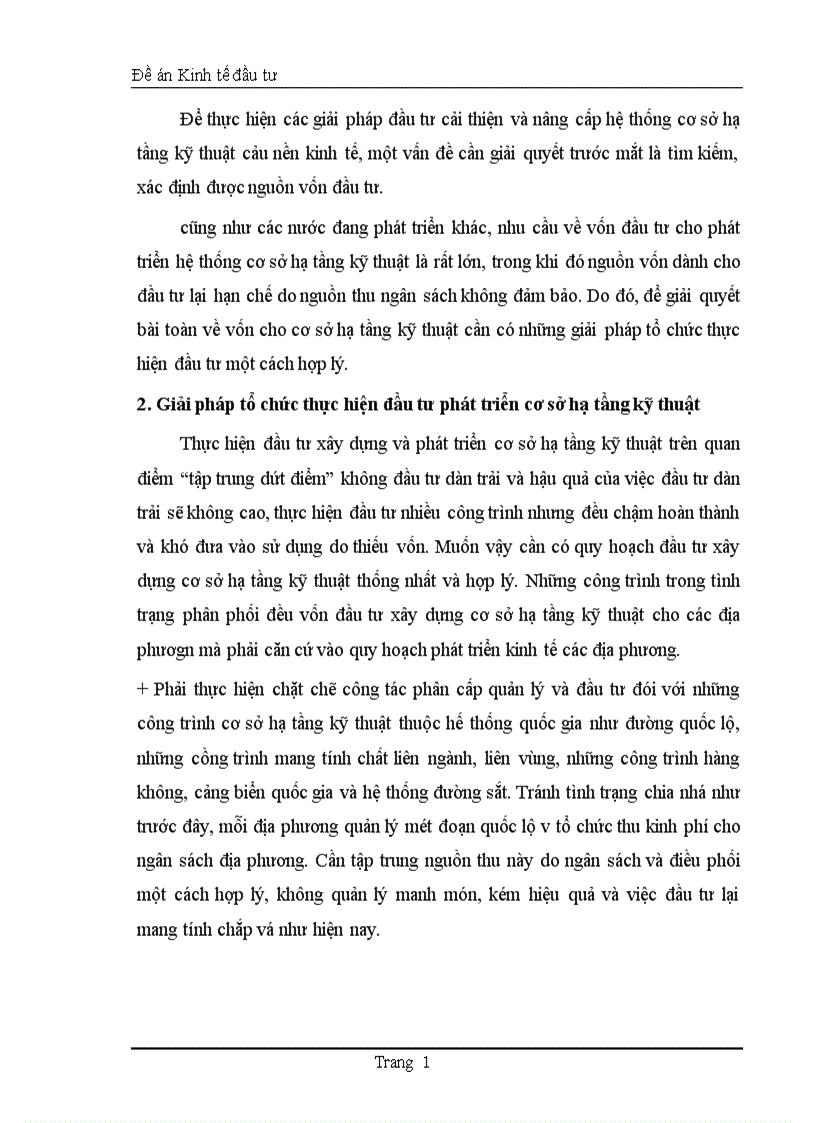 image for page Thực trạng đầu tư phát triển cơ sở hạ tầng kỹ thuật ở Việt Nam trong thời gian qua và một số giải pháp trong thời gian tới nhằm thu hút vốn đầu tư trực tiếp nước ngoài 1