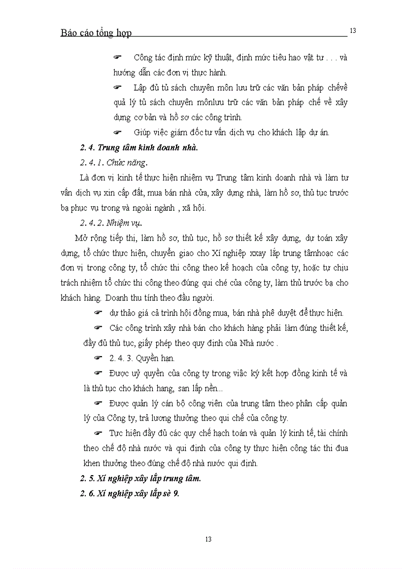 image for page Báo cáo tổng hợp tại Công ty Đầu tư xây lắp Thương mại Hà nội