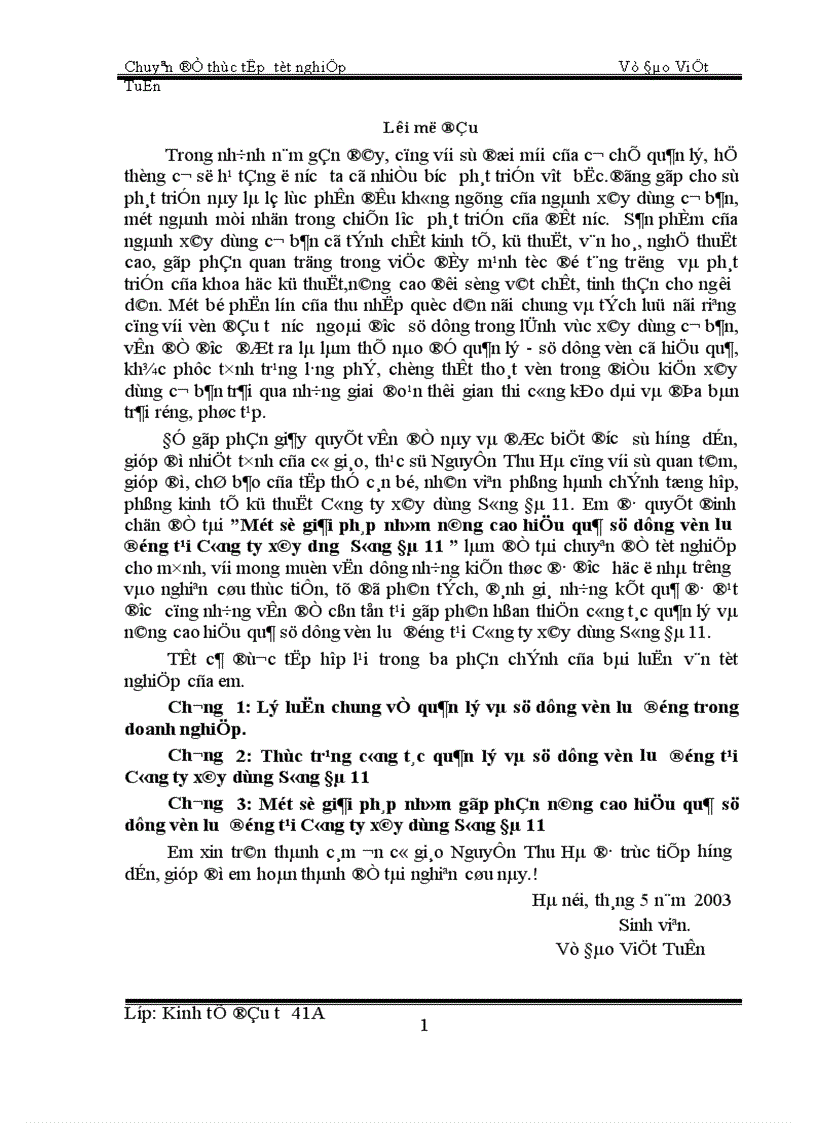 image for page Một số giải pháp nhằm nâng cao hiệu quả sử dụng vốn lưu động tại Công ty xây dưng Sông Đà 11 1