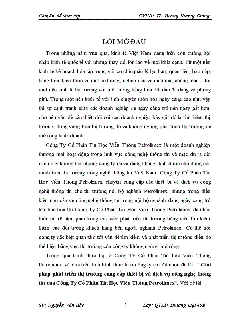 image for page Giải pháp phát triển thị trường cung cấp thiết bị và dịch vụ công nghệ thông tin của Công Ty Cổ Phần Tin Học Viễn Thông Petrolimex 1