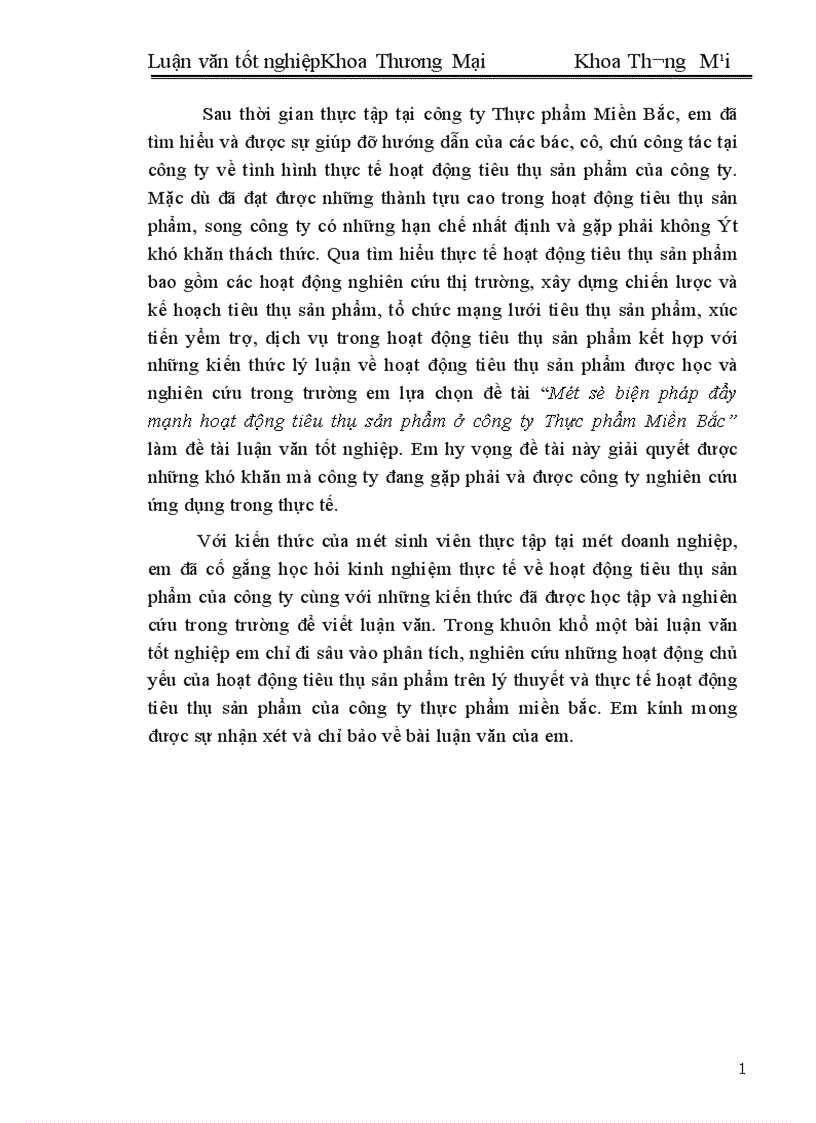image for page Một số biện pháp đẩy mạnh hoạt động tiêu thụ sản phẩm ở công ty thực phẩm miền Bắc 1