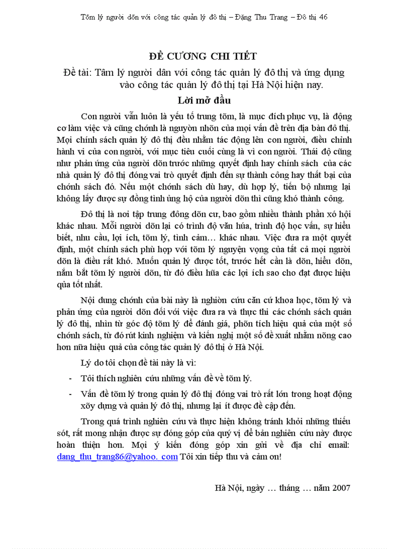 image for page Tâm lý người dân với công tác quản lý đô thị và ứng dụng vào công tác quản lý đô thị tại Hà Nội hiện nay 1