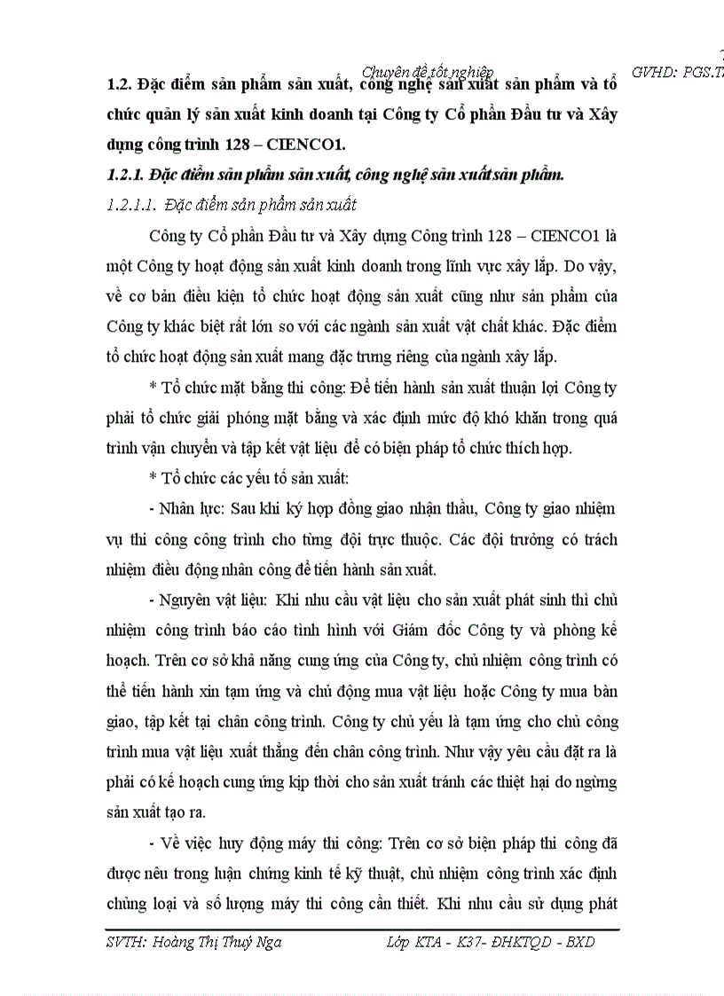 image for page Kế toán chi phí sản xuất và tính giá thành sản phẩm xây lắp tại Công ty cổ phần đầu tư và xây dựng công trình 128 CIenco1