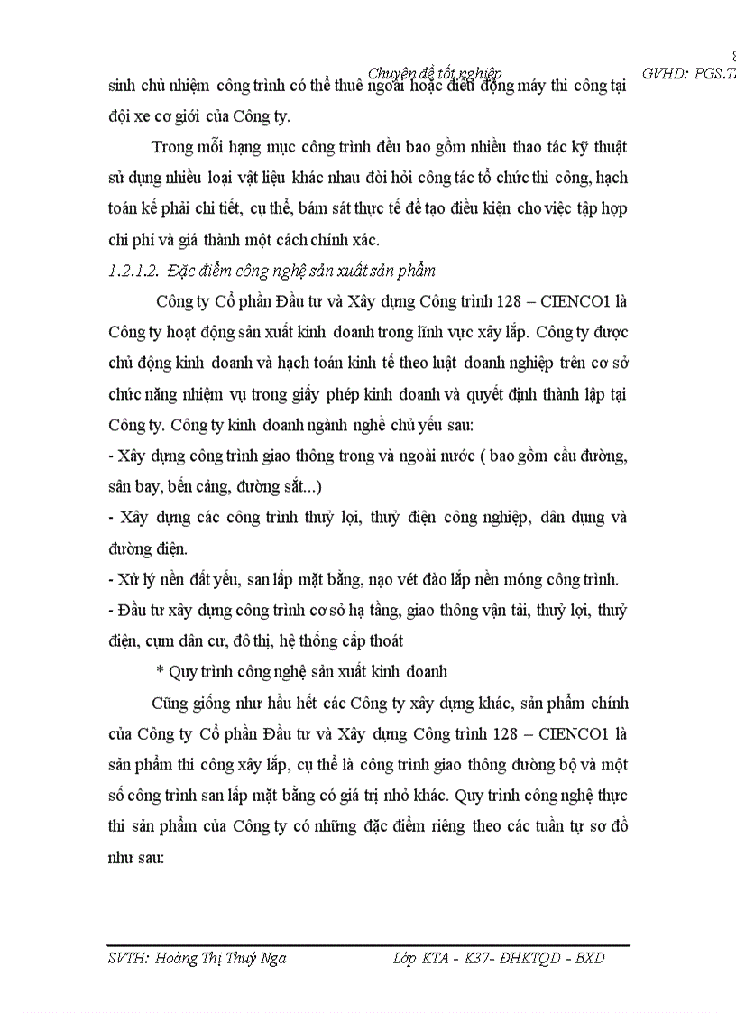 image for page Kế toán chi phí sản xuất và tính giá thành sản phẩm xây lắp tại Công ty cổ phần đầu tư và xây dựng công trình 128 CIenco1