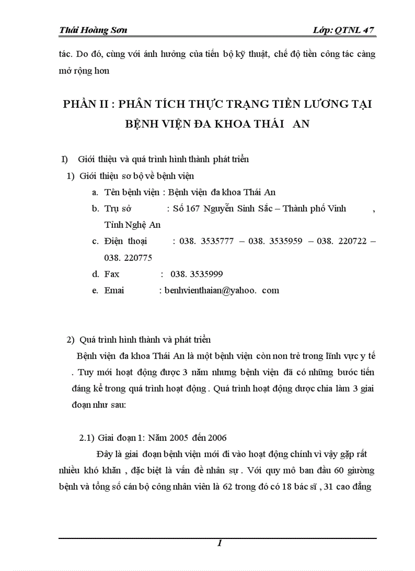 image for page Hoàn thiện công tác tổ chức tiền lương tại bệnh viện đa khoa Thái An 1