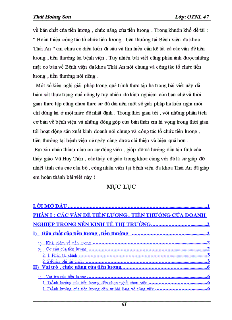 image for page Hoàn thiện công tác tổ chức tiền lương tại bệnh viện đa khoa Thái An 1