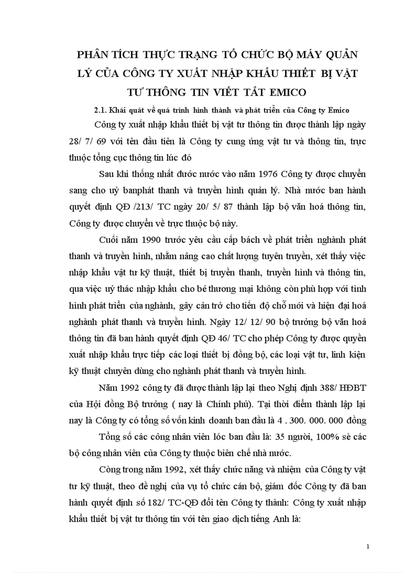 image for page Hoàn thiện tổ chức bộ máy quản lý của Công ty xuất nhập khẩu thiết bị vật tư thông tin