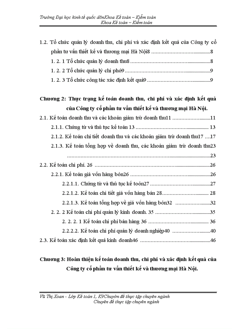 image for page Hoàn thiện kế toán doanh thu chi phí và xác định kết quả kinh doanh tại Công ty cổ phần tư vấn thiết kế và thương mại Hà Nội 1