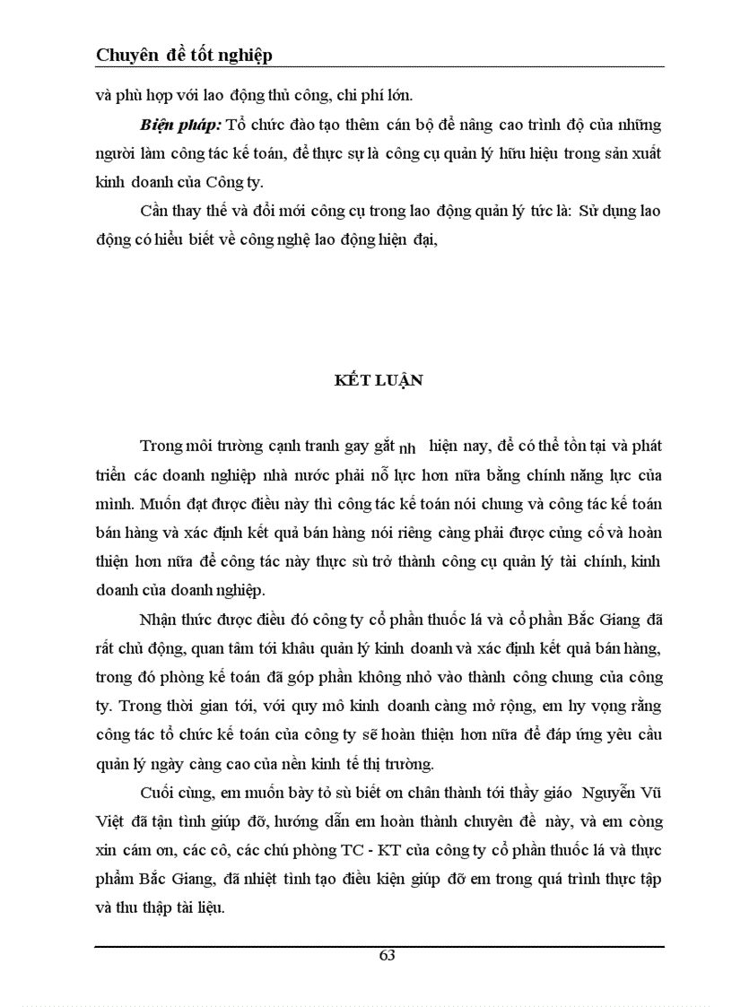 image for page Tổ chức kế toán bán hàng và xác định kết quả bán hàng ở công ty cổ phần thuốc lá và chế biến thực phẩm Bắc Giang 1