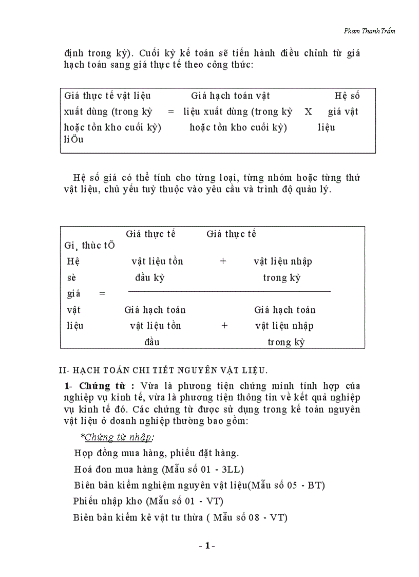 image for page Hạch toán kế toán vật liệu tại Công ty TNHH Bảo Yến 1