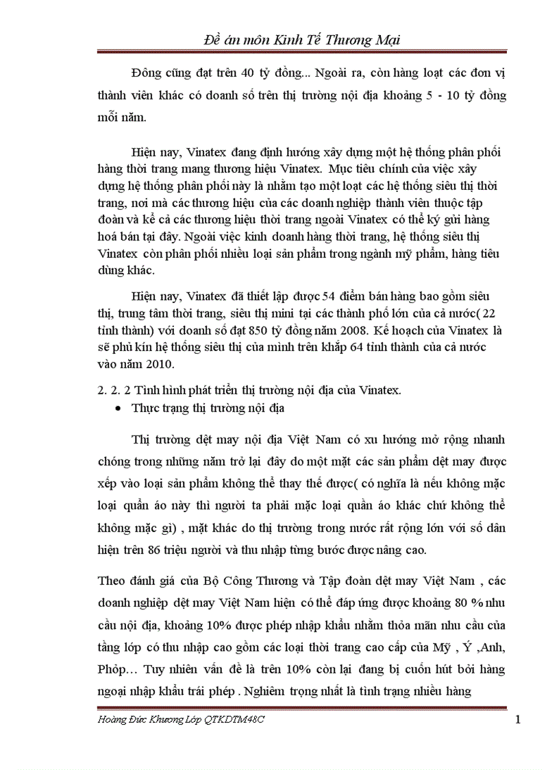 image for page Phát triển thị trường nội địa của Tập Đoàn Dệt May Việt Nam Vinatex