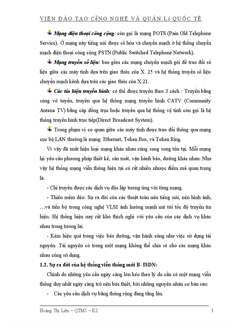 image for page Một số mô hình mạng đường trục ứng dụng công nghệ ATM