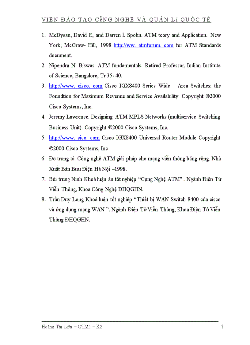 image for page Một số mô hình mạng đường trục ứng dụng công nghệ ATM