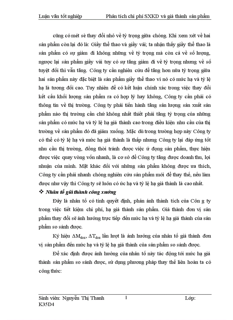 image for page Phân tích tình hình thực hiện chi phí sản xuất kinh doanh và giá thành sản phẩm và các biện pháp góp phần tiết kiệm chi phí tại Công ty giầy Thăng Long