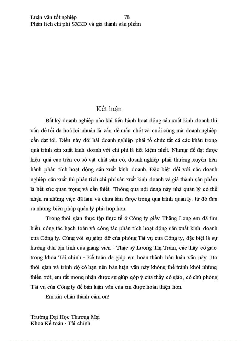 image for page Phân tích tình hình thực hiện chi phí sản xuất kinh doanh và giá thành sản phẩm và các biện pháp góp phần tiết kiệm chi phí tại Công ty giầy Thăng Long