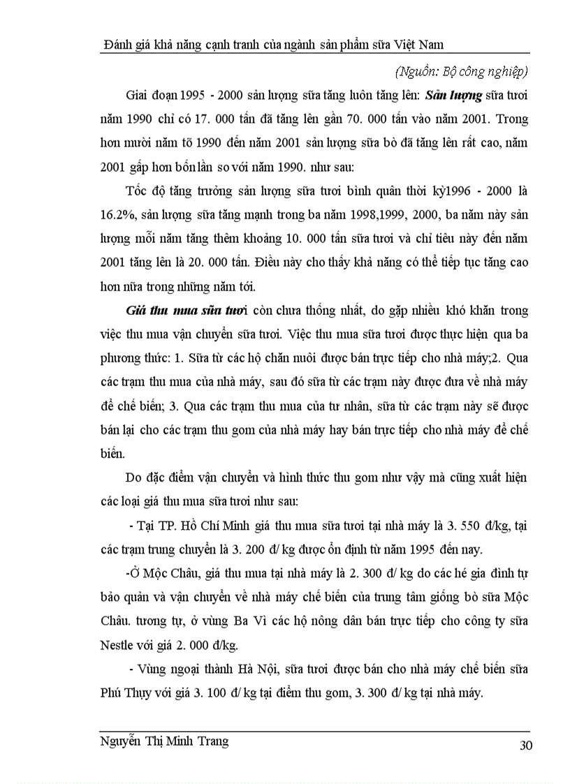 image for page Đánh giá khả năng cạnh tranh của ngành sản phẩm sữa Việt Nam