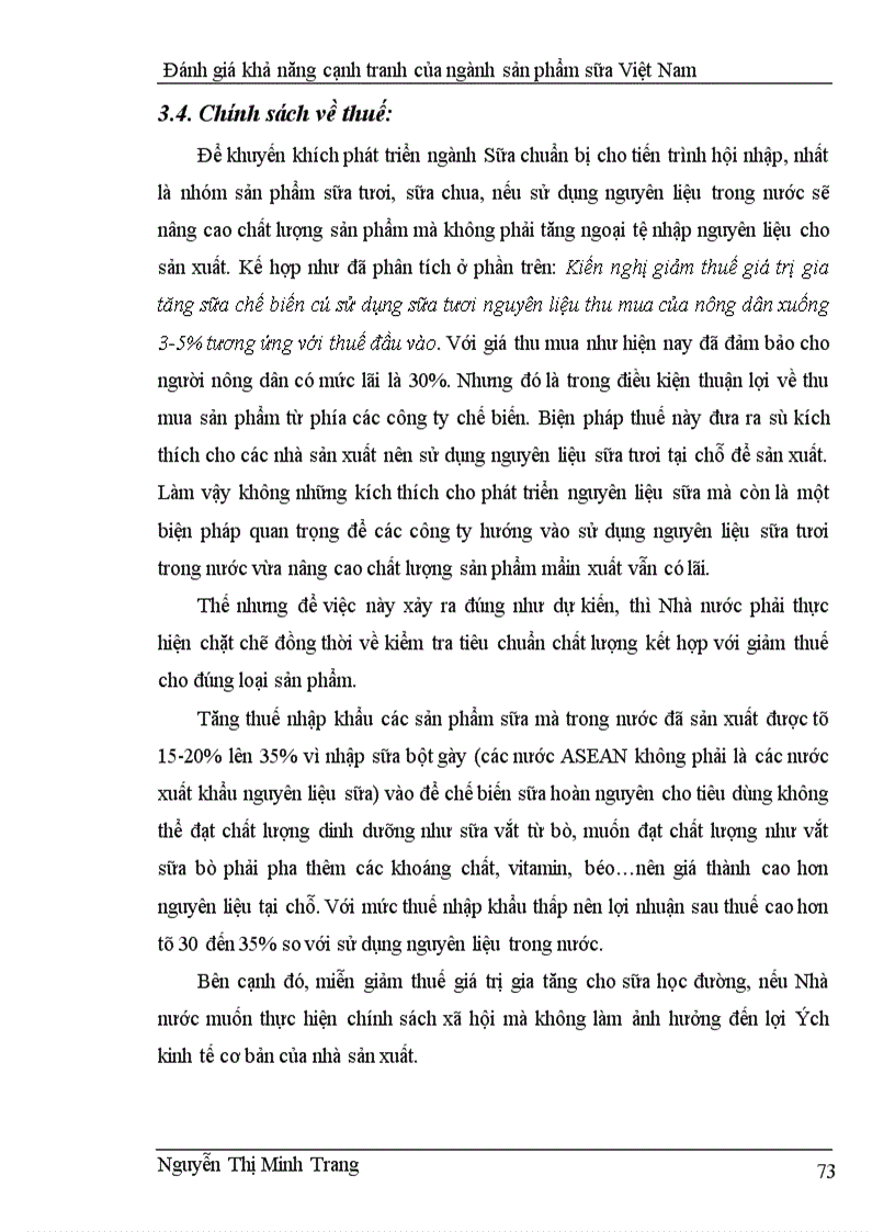 image for page Đánh giá khả năng cạnh tranh của ngành sản phẩm sữa Việt Nam